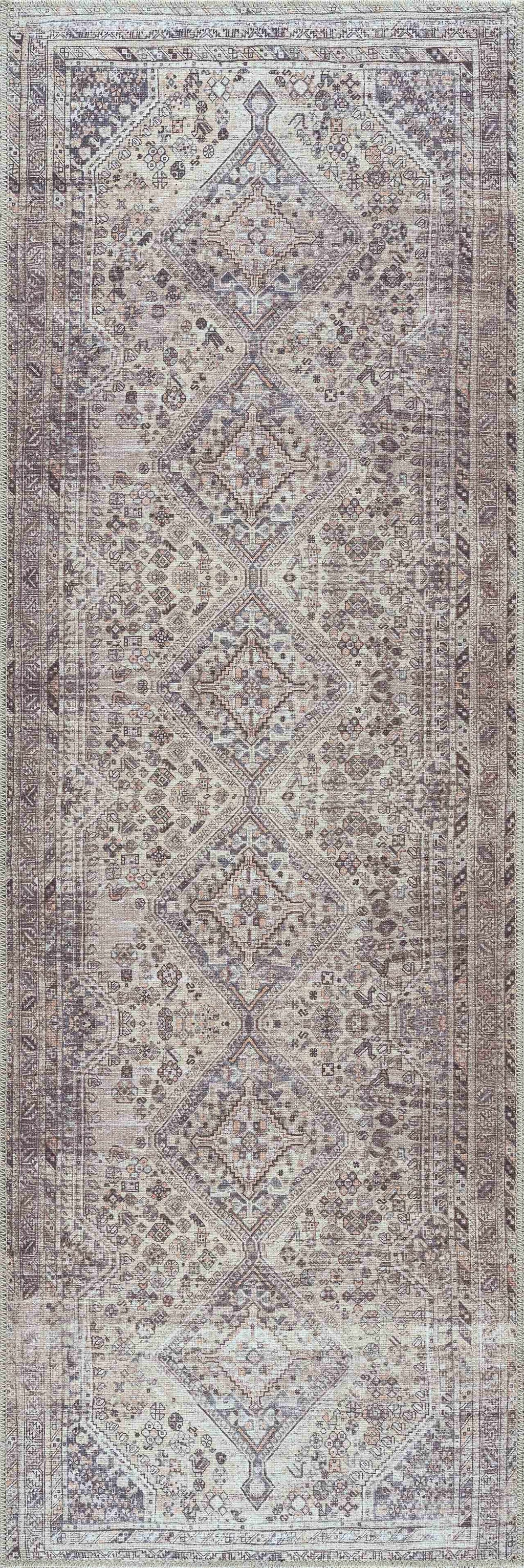 Barny Tan Washable Area Rug