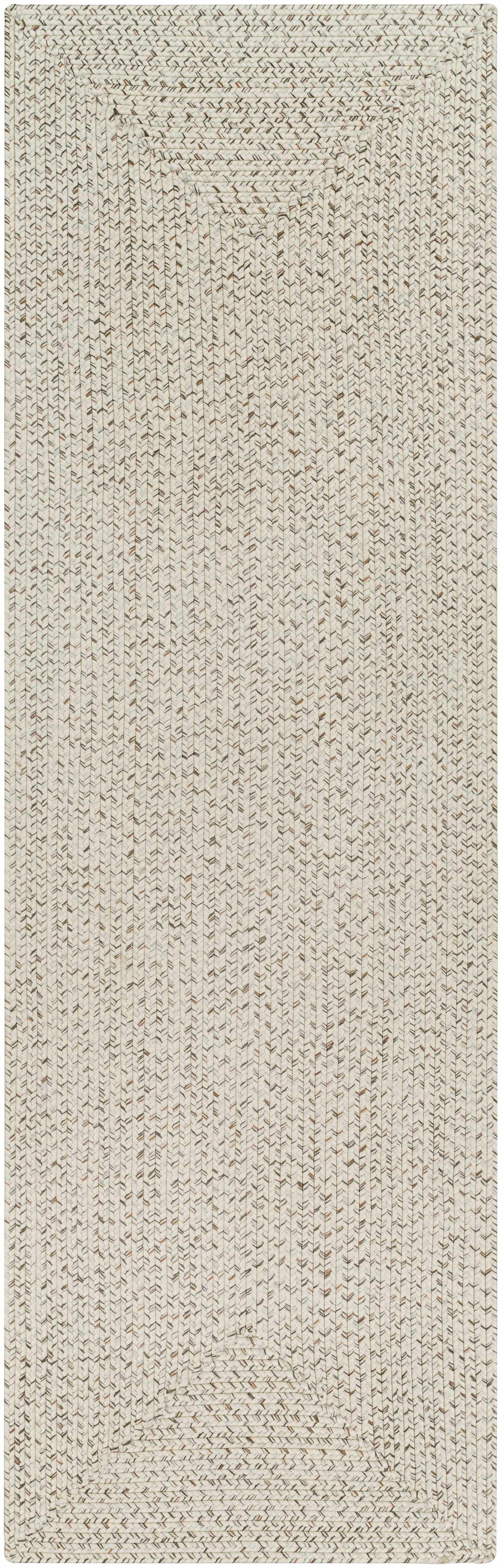Beige Braided Faux Jute Outdoor Rug