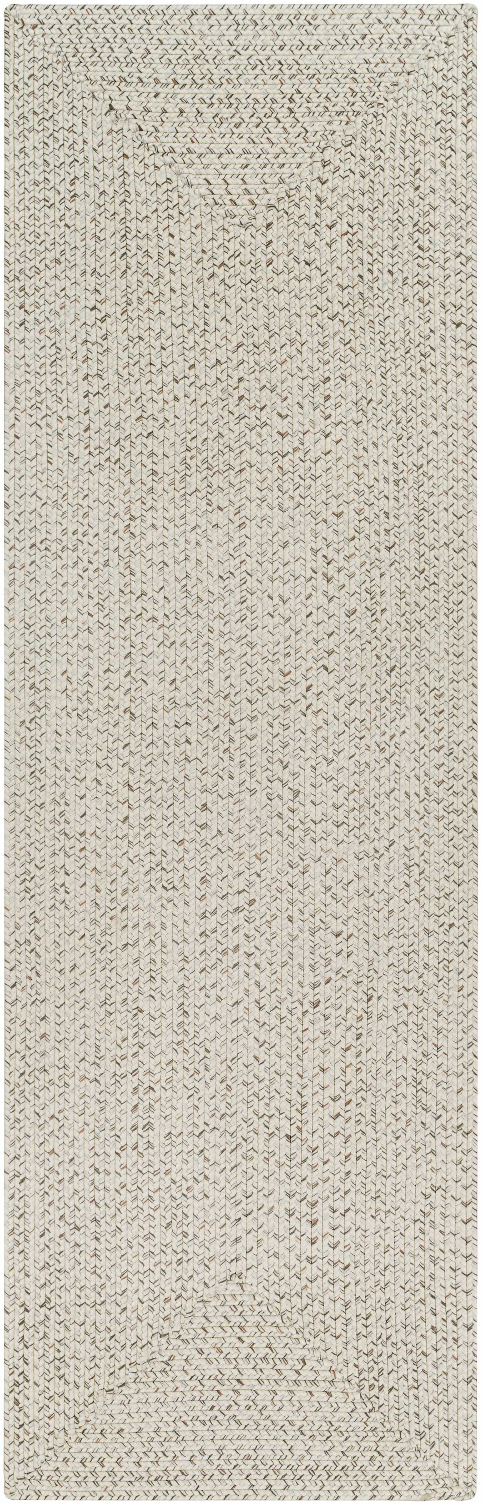 Beige Braided Faux Jute Outdoor Rug