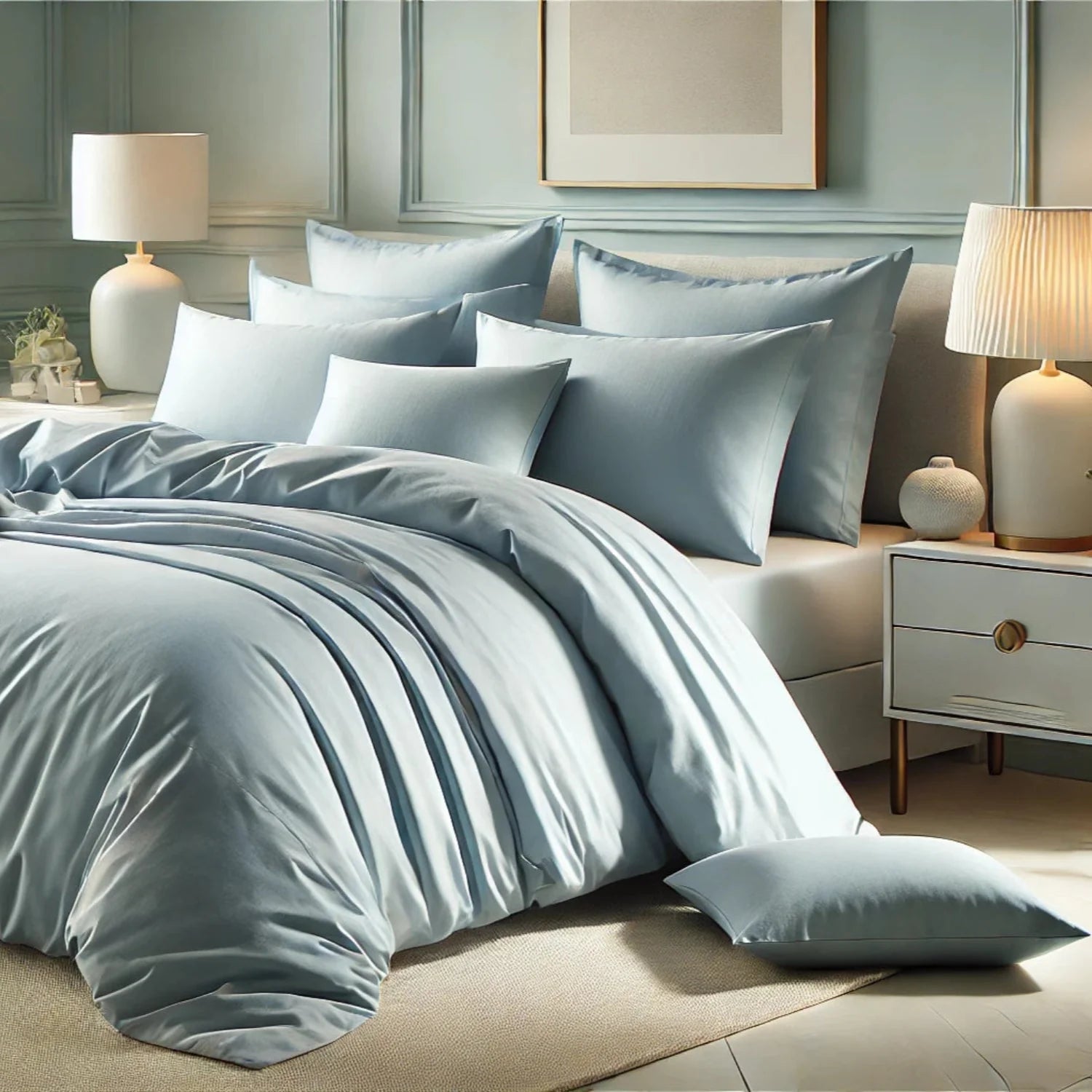 Bamboo Viscose Duvet Cover + 2 Shams Set