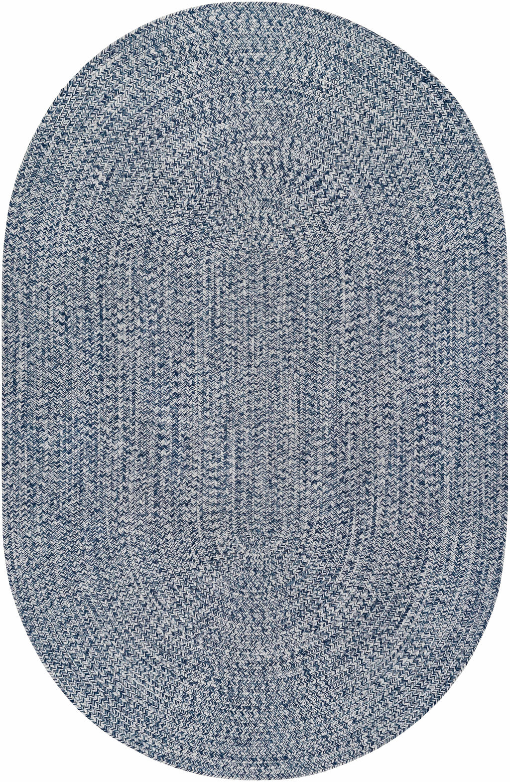 Blue Braided Faux Jute Outdoor Rug