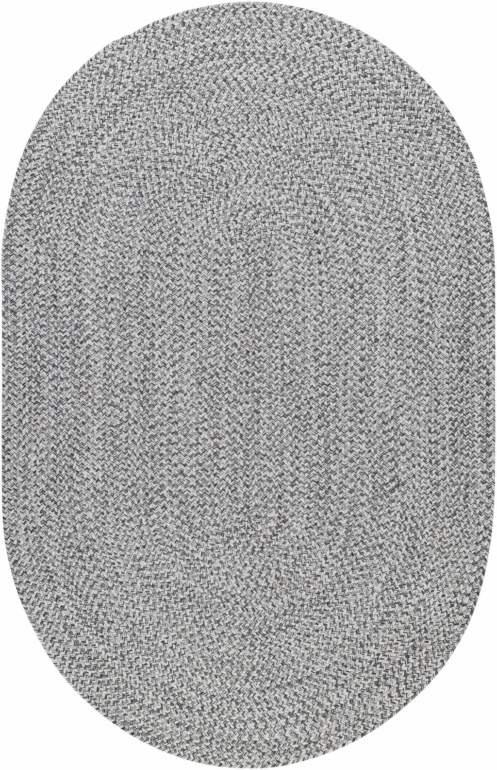 Cream Charcoal Braided Faux Jute Outdoor Rug