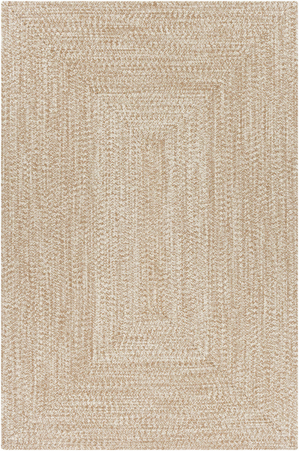 Cream Braided Faux Jute Outdoor Rug