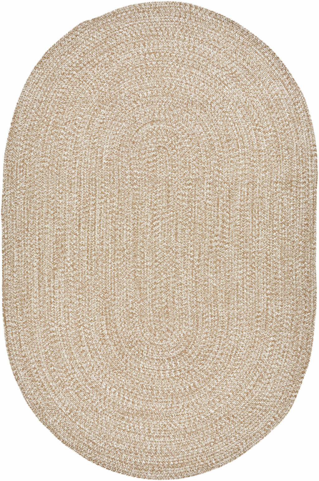 Cream Braided Faux Jute Outdoor Rug