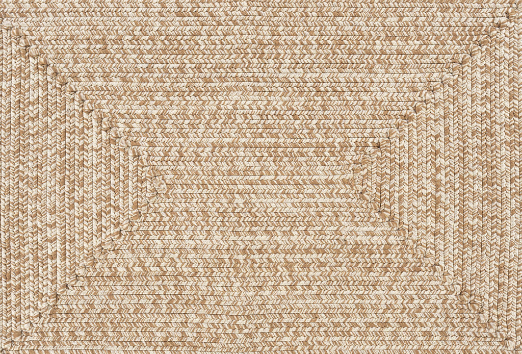 Cream Braided Faux Jute Outdoor Rug