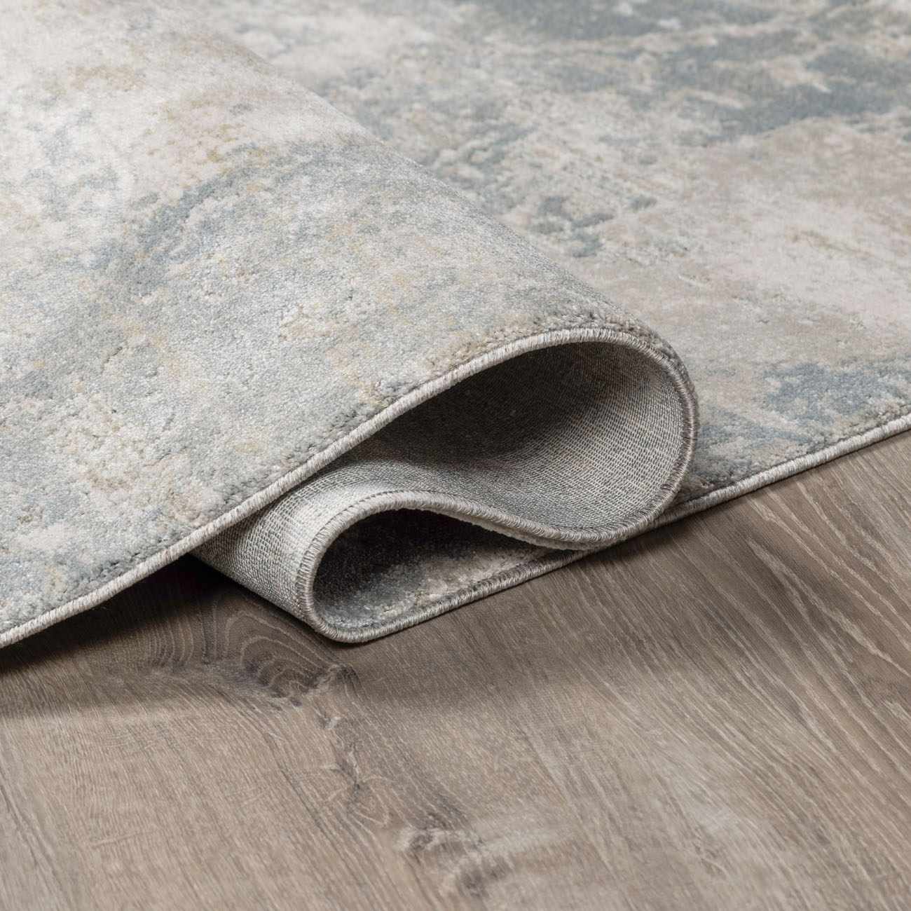 Fallin Gray Thick Luxe Abstract Striped Rug