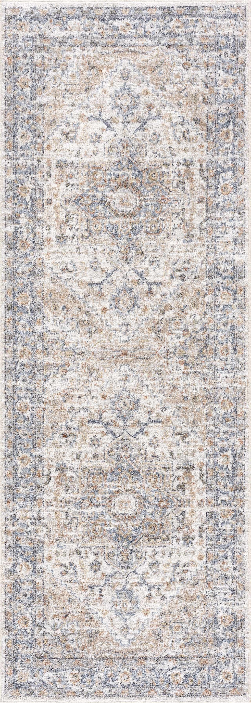 Ezri Cream Washable Area Rug