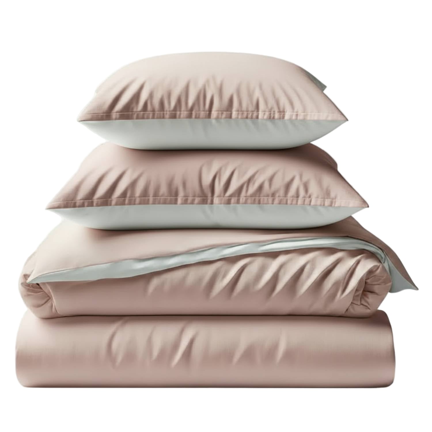 Two-Tone Bamboo Viscose Duvet Cover + 2 Shams Set