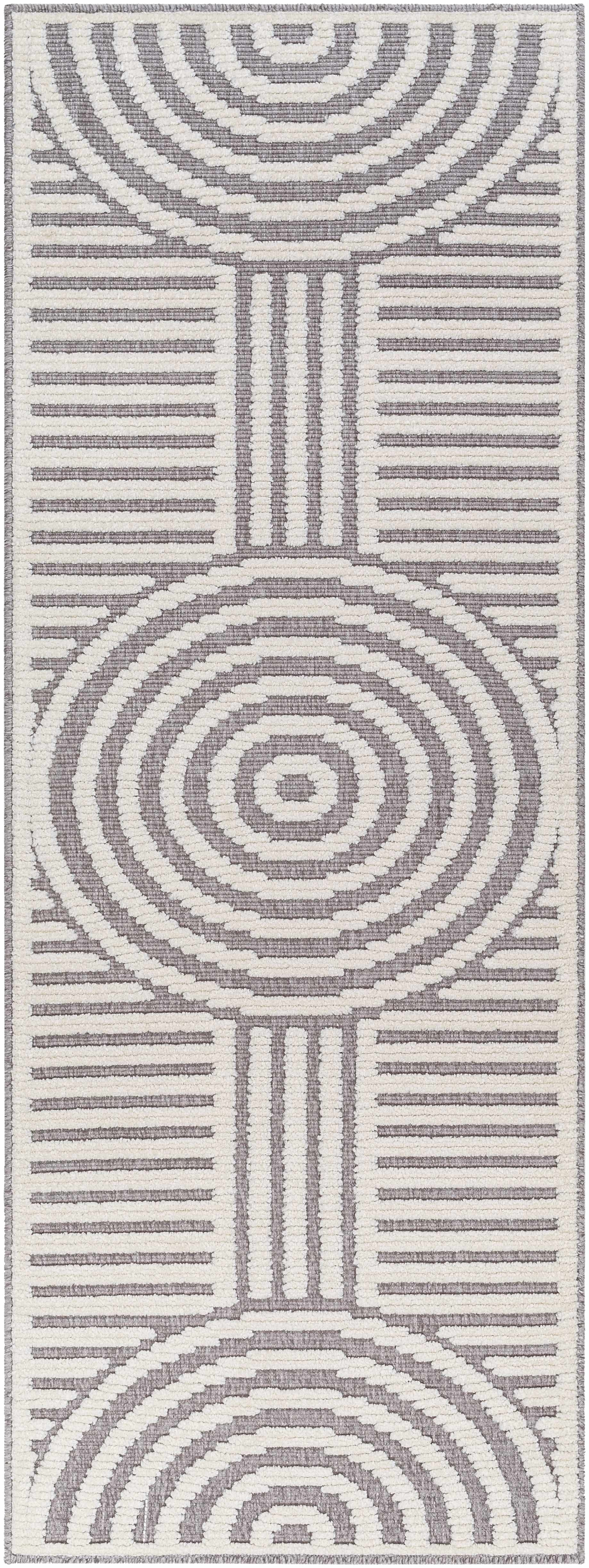 Deron Gray Rainbow Washable Rug