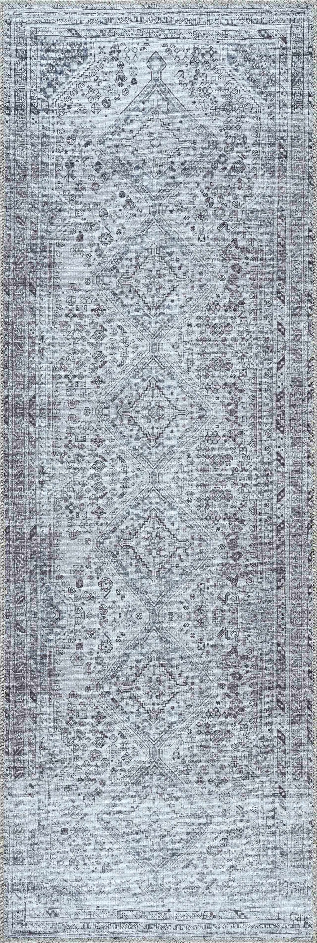 Barny Gray Denim Washable Rug - Clearance