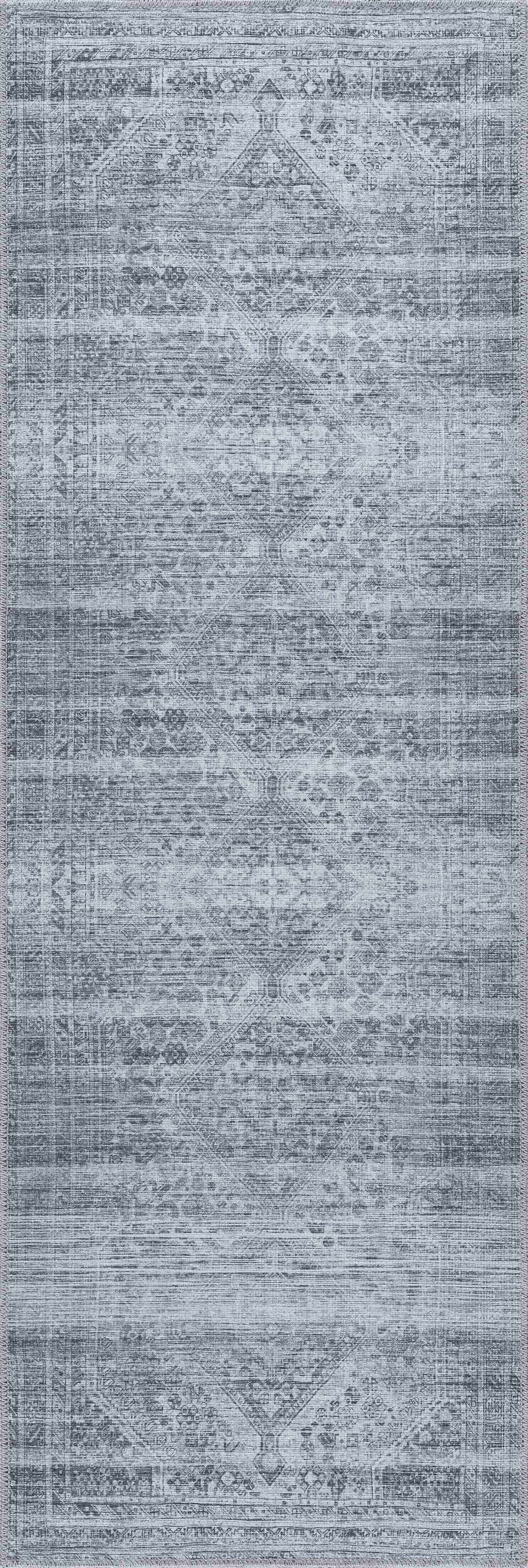 Barny Gray Blue Washable Rug - Clearance