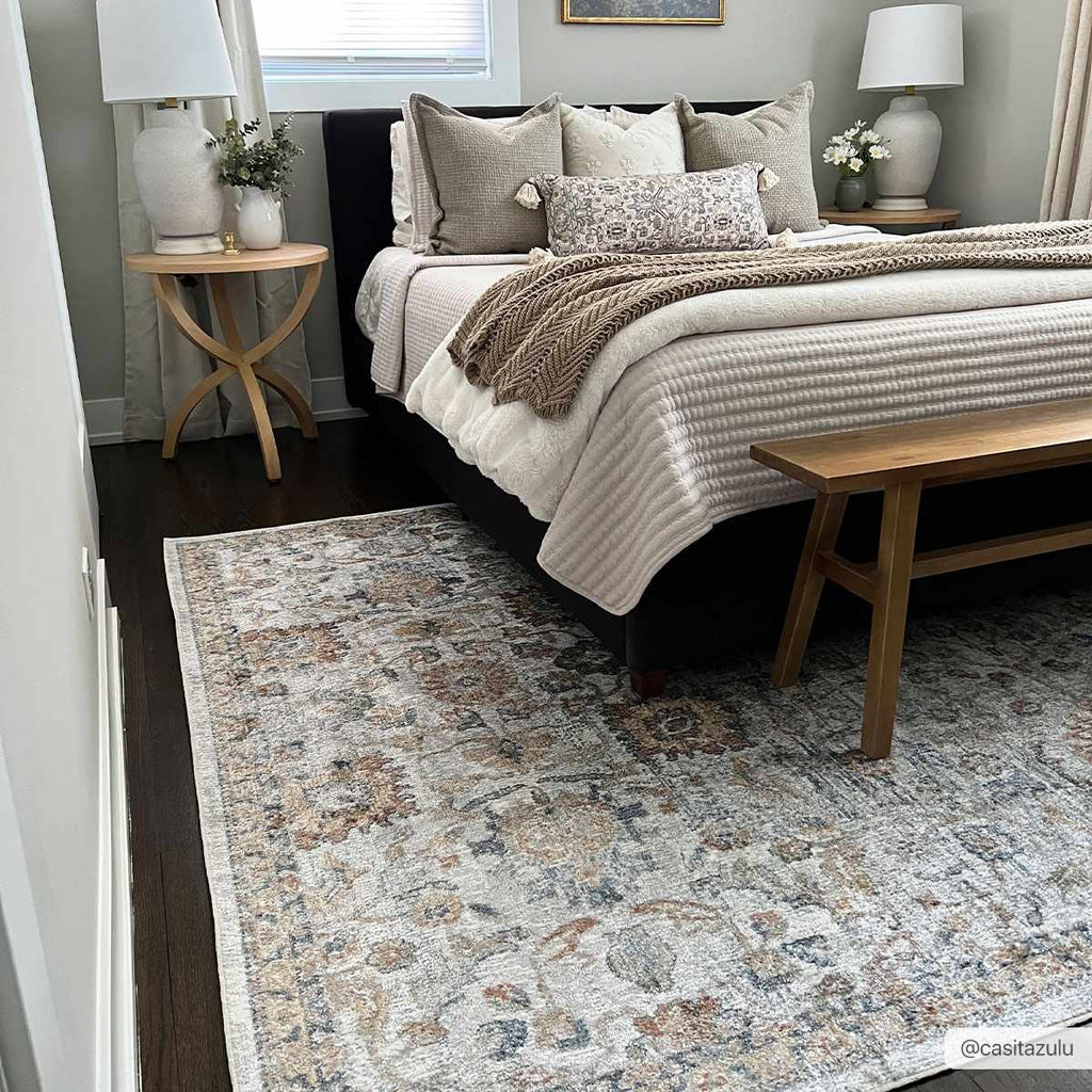 Dion Washable Floral Rug - Clearance