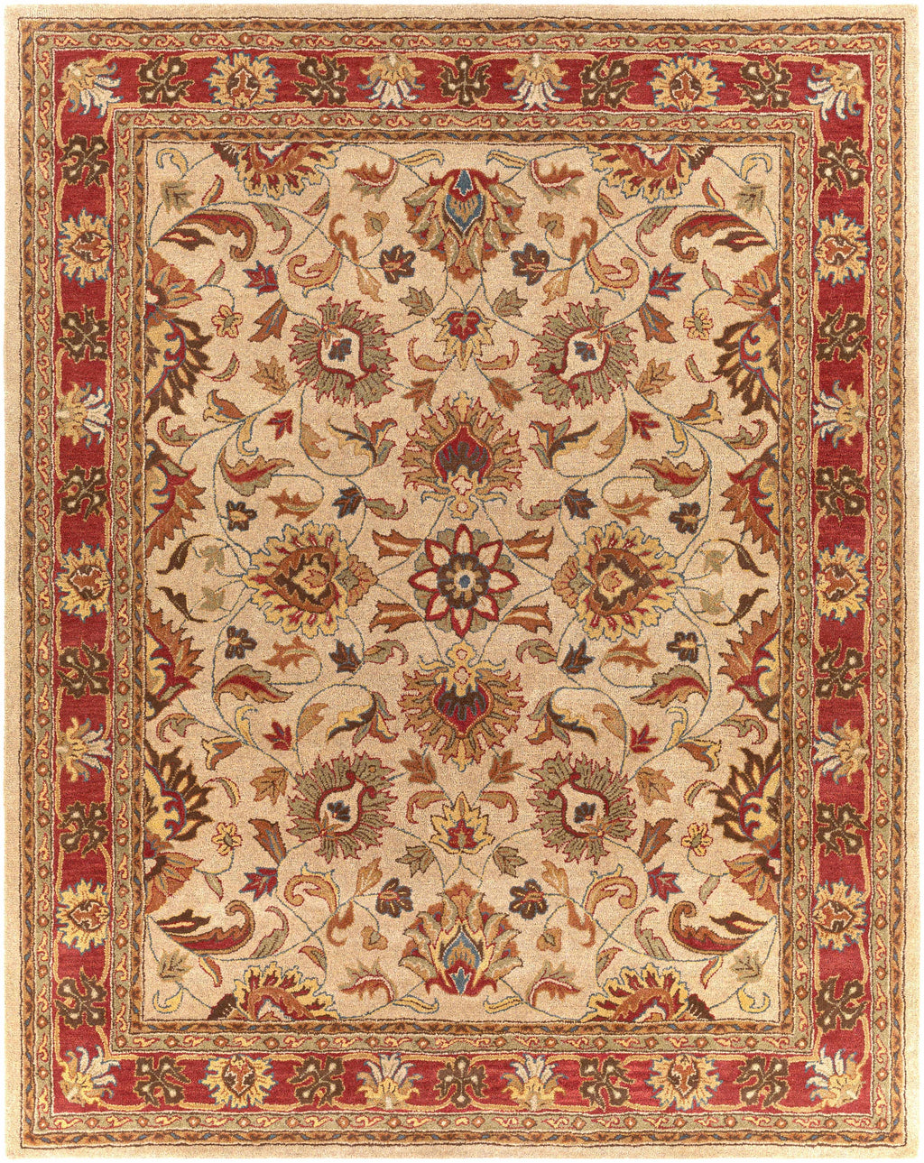 Cherryfield Hand Tufted Brown & Rust 1001 Wool Rug