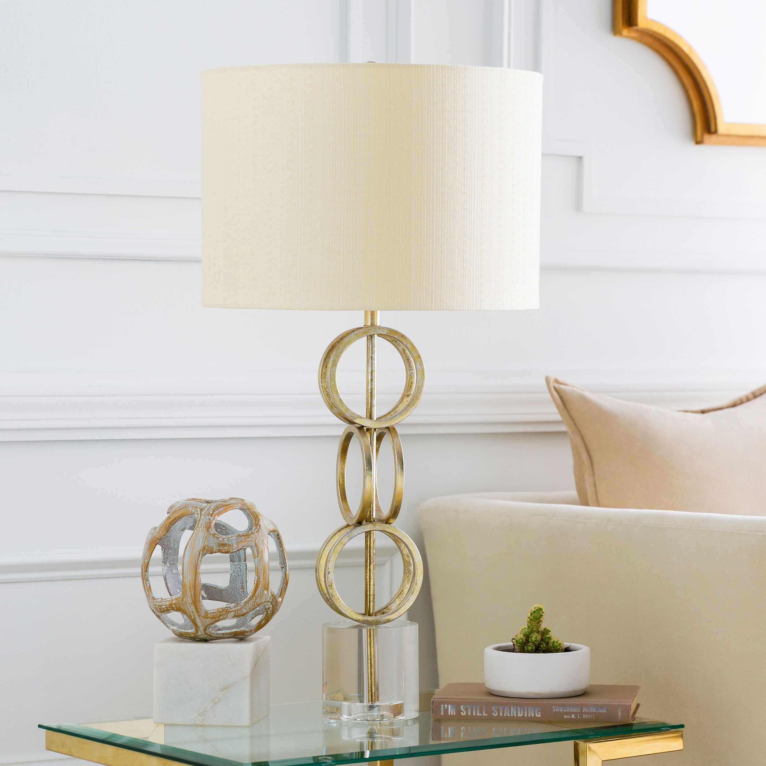 Zell Gold Crystal Table Lamp - Clearance