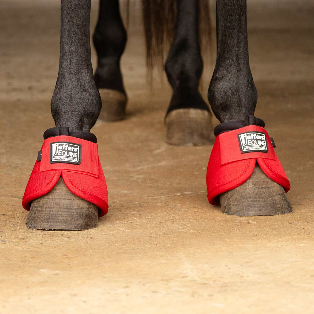 Jeffers No-Turn Bell Boots for Horses, Solid Colors, 2 Count