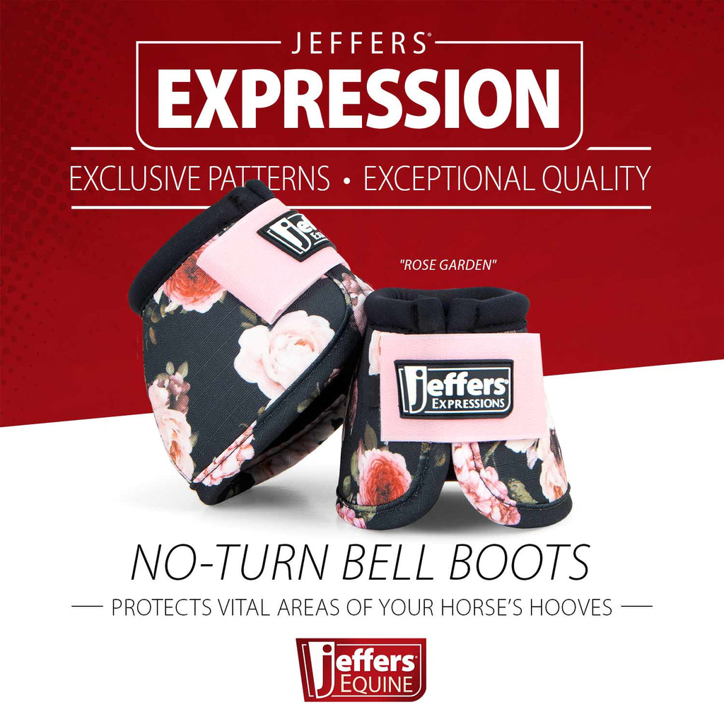 Jeffers Expression No-Turn Bell Boots for Horses, Pair, Nylon