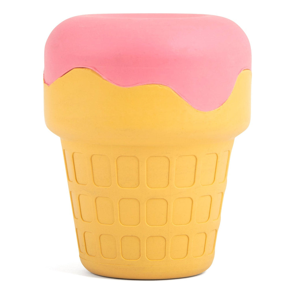 Jeffers Ice Cream Cone Natural Rubber Stuffable Treat Dispensing Dental Dog Chew Toy