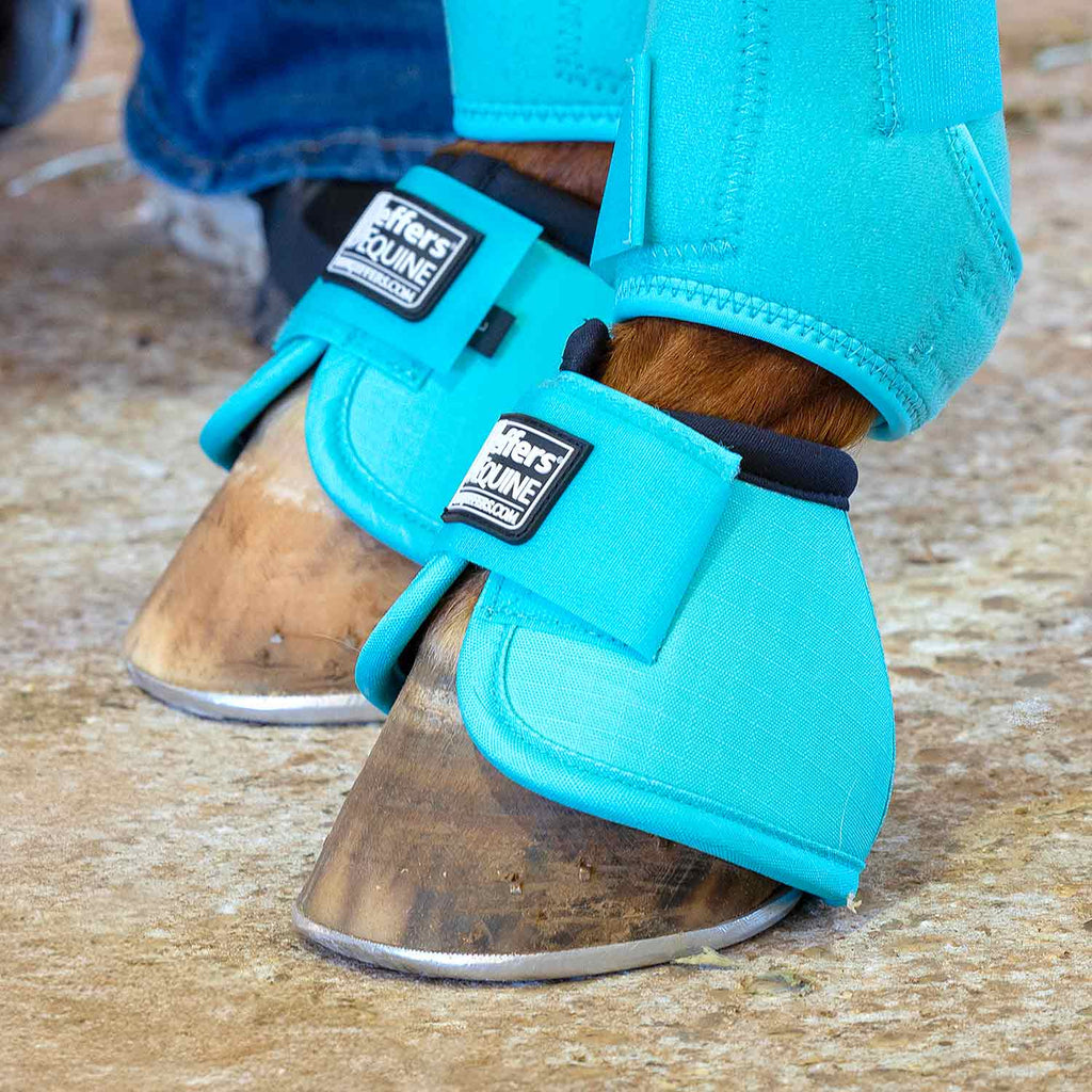 Jeffers No-Turn Bell Boots for Horses, Solid Colors, 2 Count