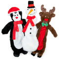 Jeffers Pet Christmas Characters Unstuffed Plush Squeaker Dog Toys, 12 inch