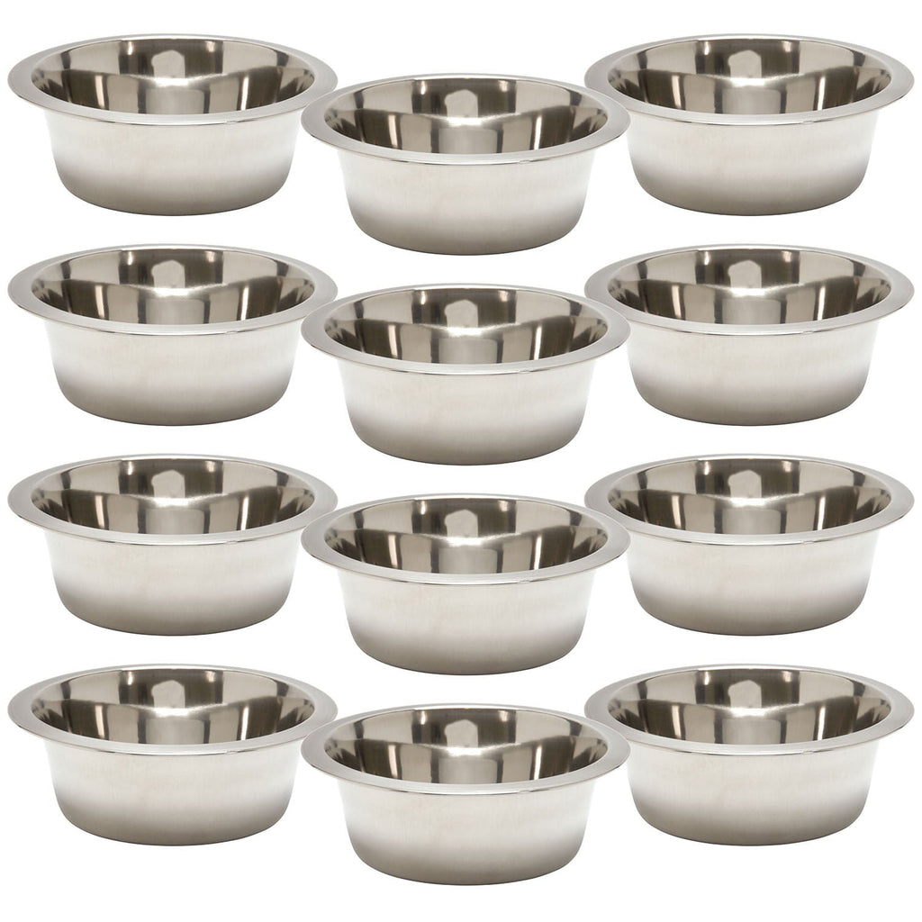 Jeffers Standard-Weight Stainless Steel Food & Water Pet Bowls