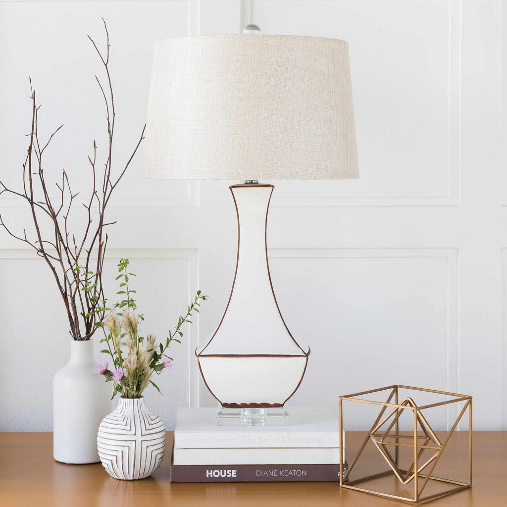 Tuka Tan Ceramic Table Lamp - Clearance