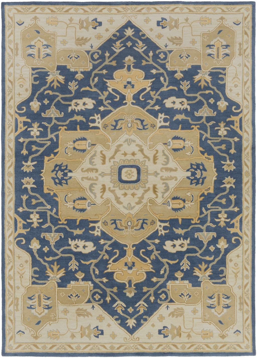 Broomfield 1145 Hand Tufted Blue Wool Rug