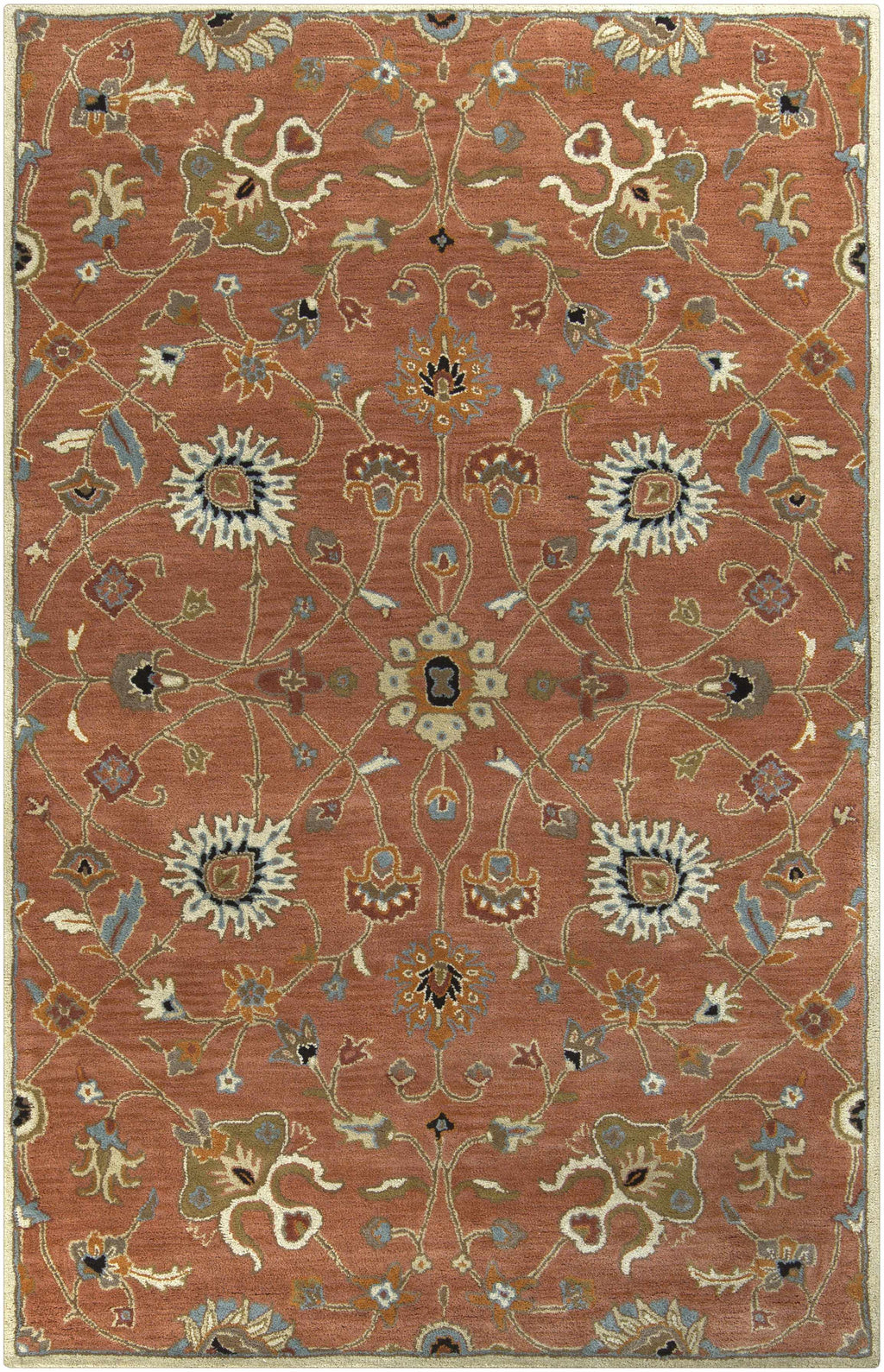 Logville Hand Tufted Rust 1119 Wool Rug