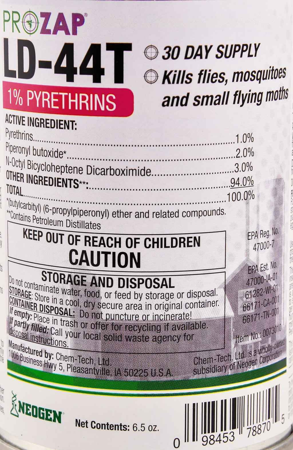 Prozap LD-44T Metered Fly Spray, 6.5 oz
