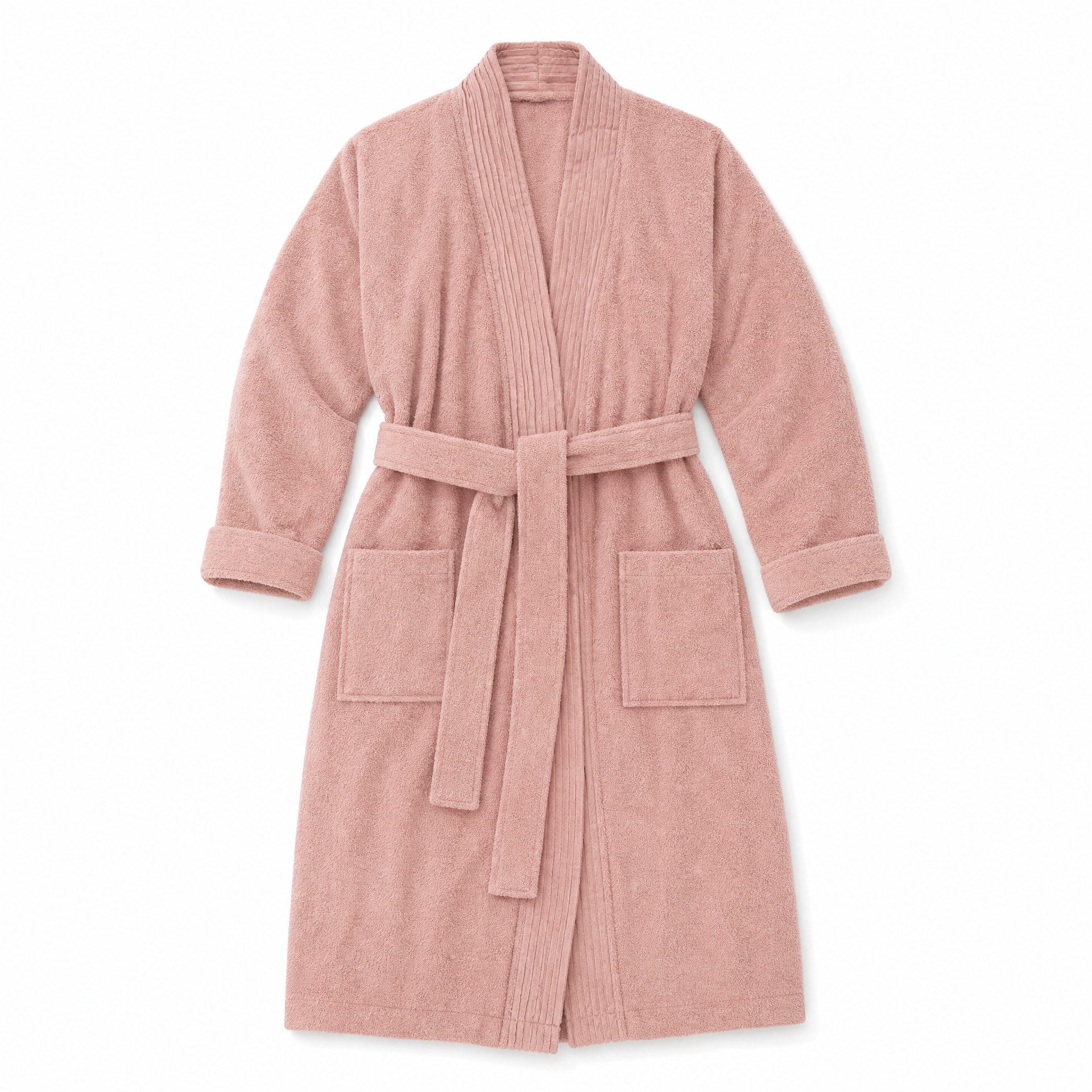 Turkish Cotton Terry Cloth Pleated Bathrobe
