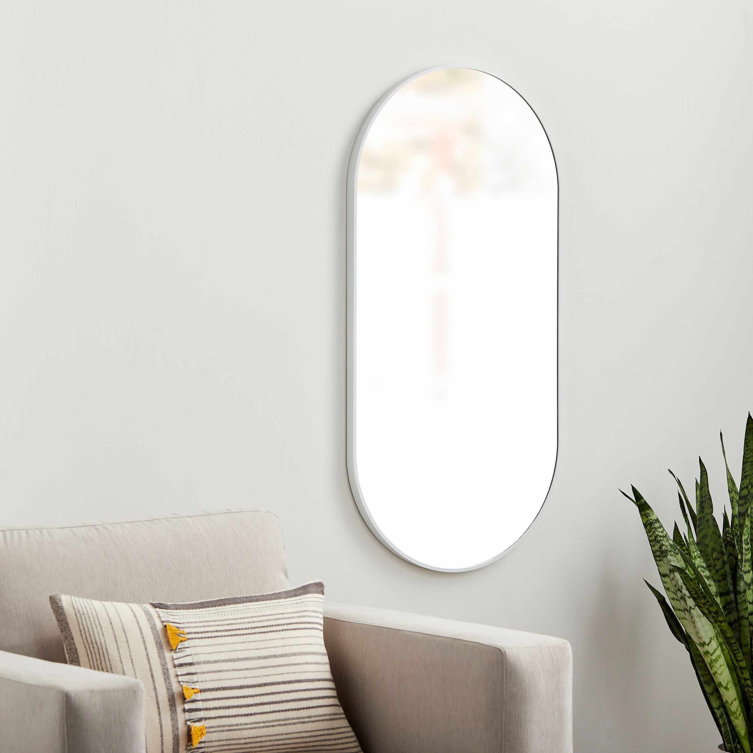 Hagenburg White Iron Frame Mirror