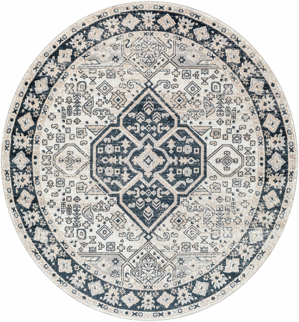 Cabacungan Cream & Gray Washable Area Rug - Clearance