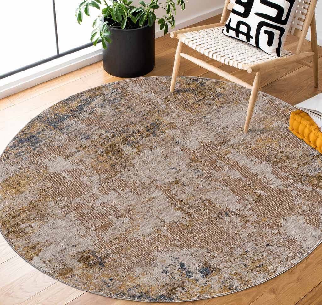 Meads Abstract Mustard Luxe Rug