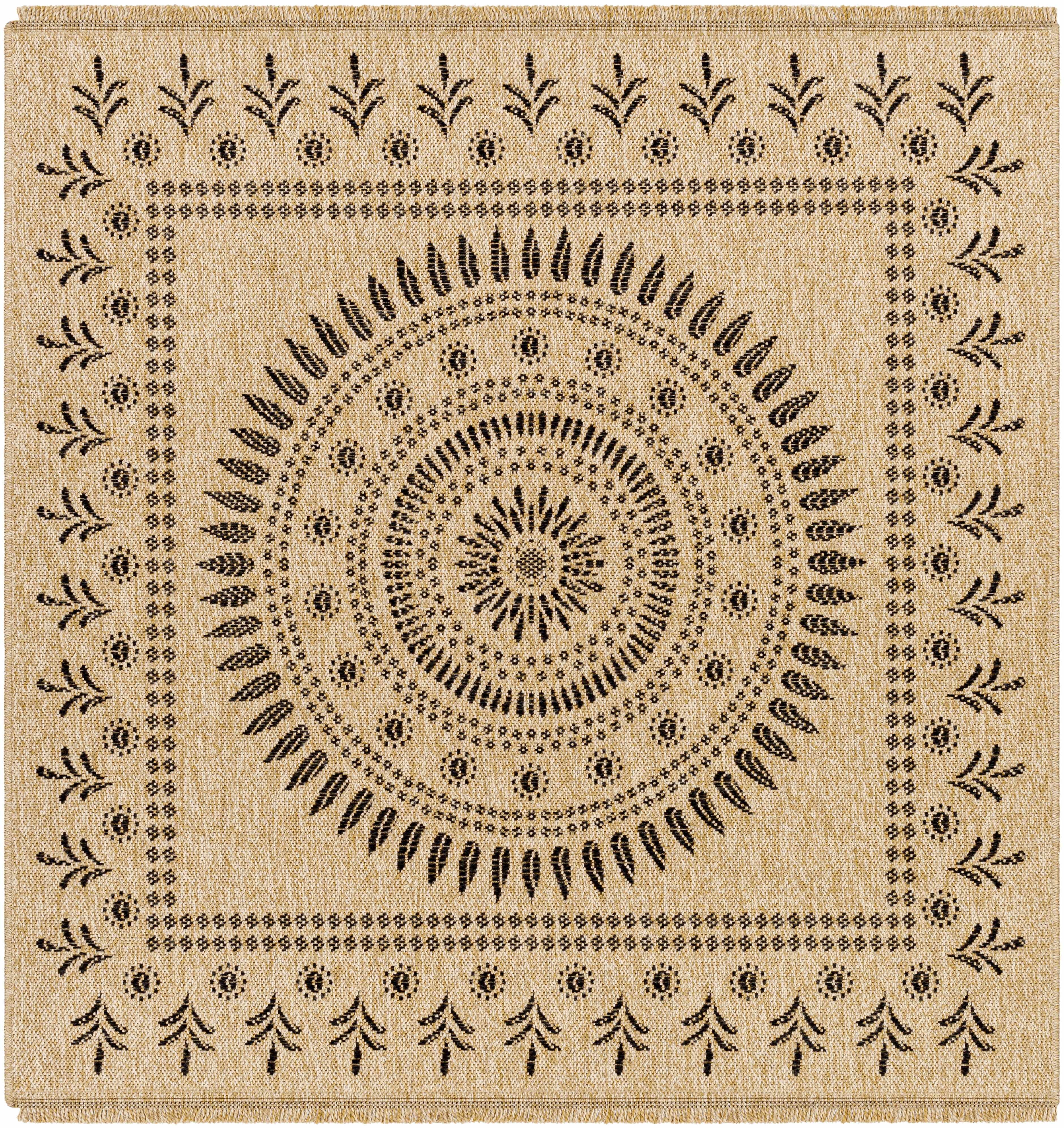 Beata Round Faux Jute Outdoor Rug - Clearance