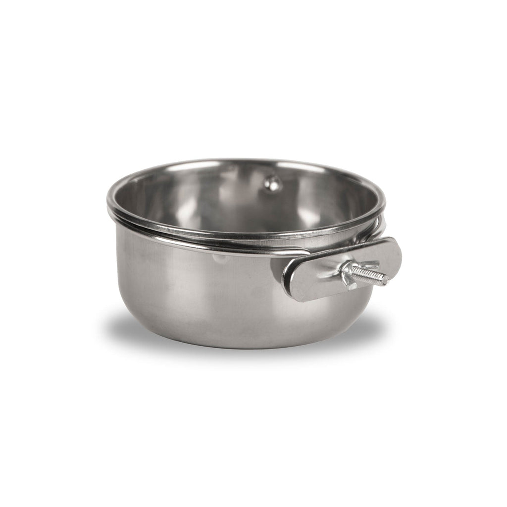 Jeffers Stainless Steel Coop/Kennel Cup with Clamp