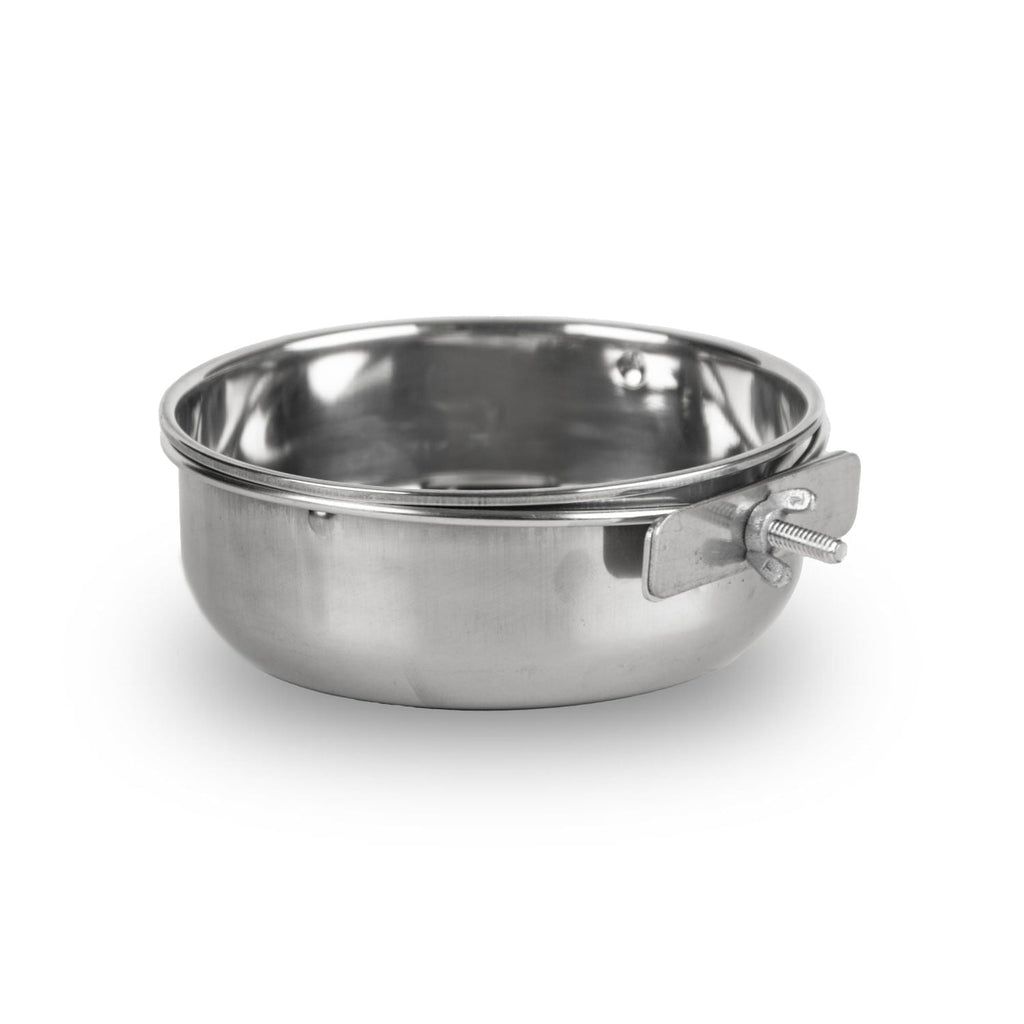 Jeffers Stainless Steel Coop/Kennel Cup with Clamp