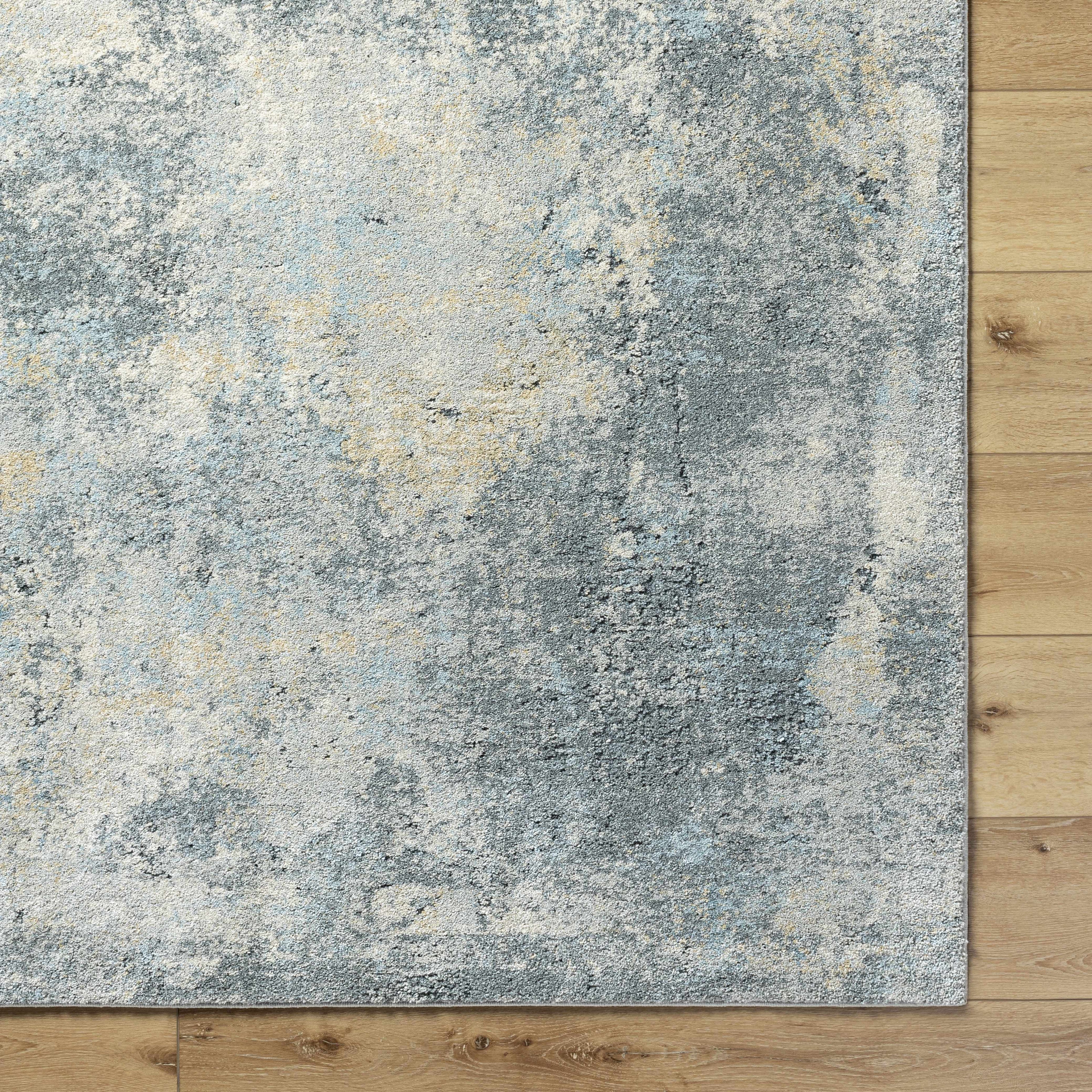 Adsila Teal Blue Thick Luxe Rug