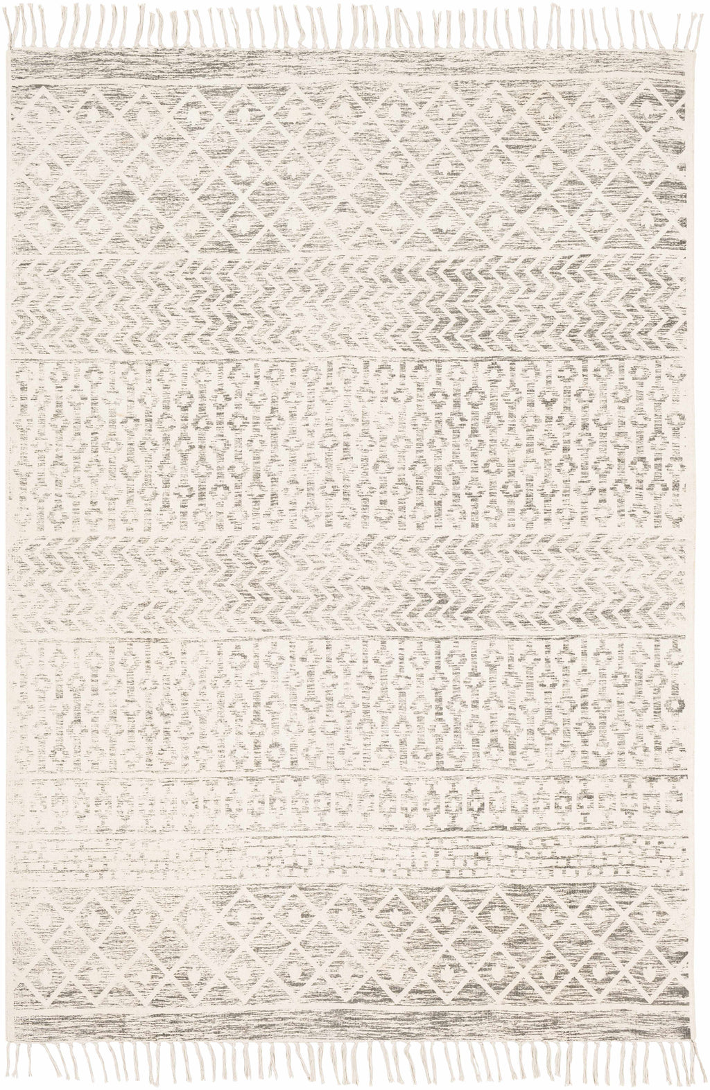 Valyermo Beige Hand Woven Cotton Rug - Clearance