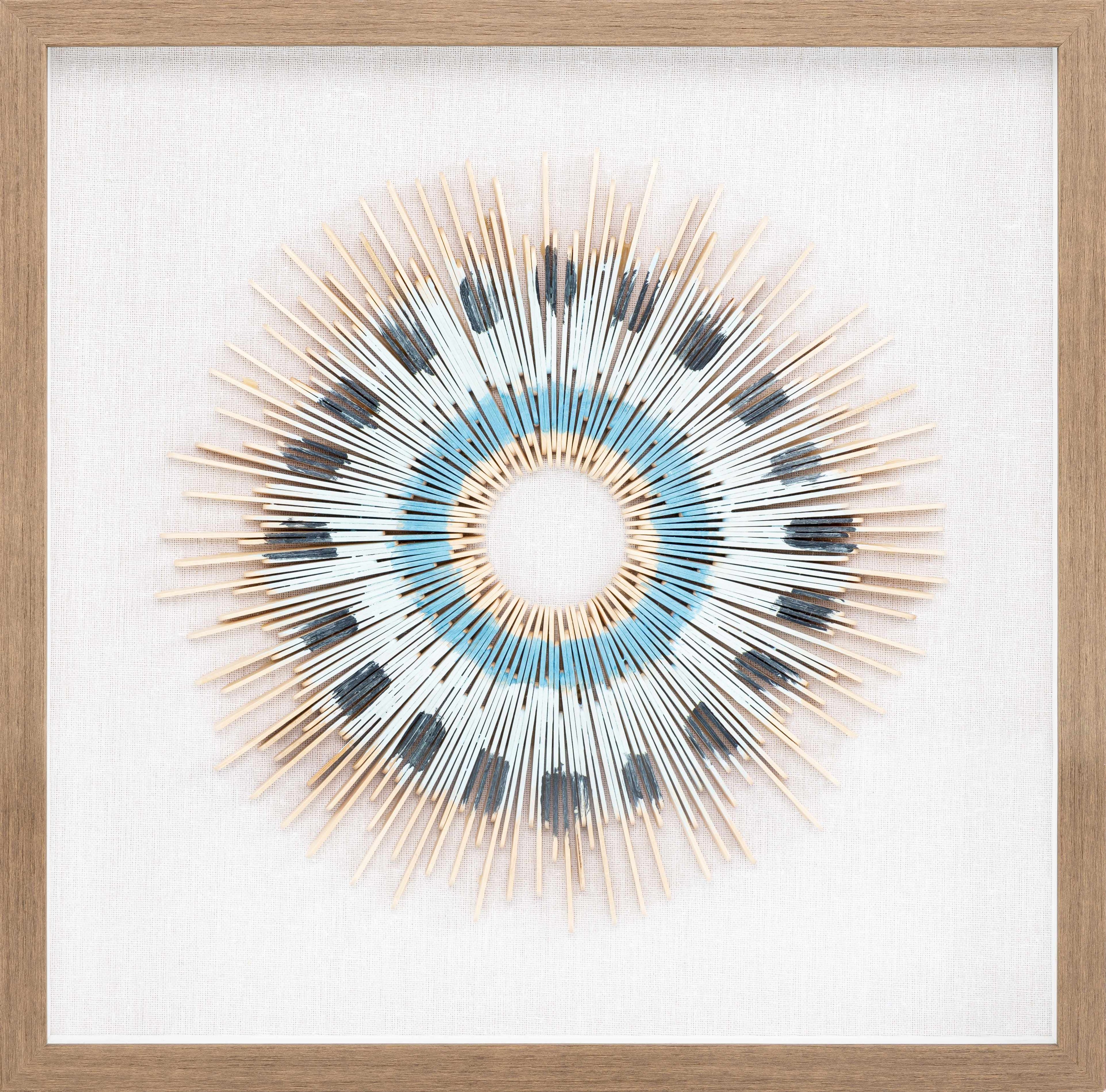 Yenice Natural Wood Geometric Wall Art Set Of Two - Clearance